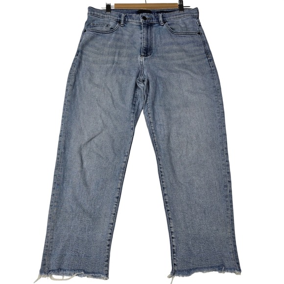 Banana Republic Denim - Banana Republic High Rise Straight Leg Jeans Light Wash Raw Hem Vintage 30P